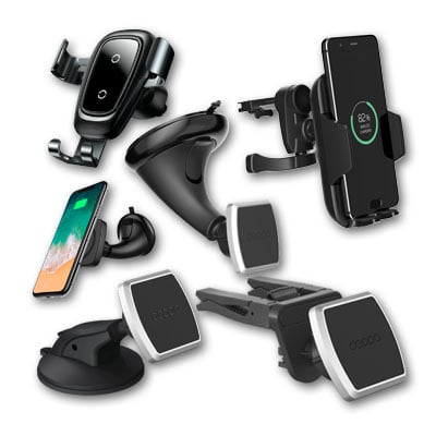 Mounts and holders for gadgets