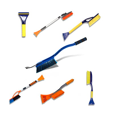 Scrapers and brushes