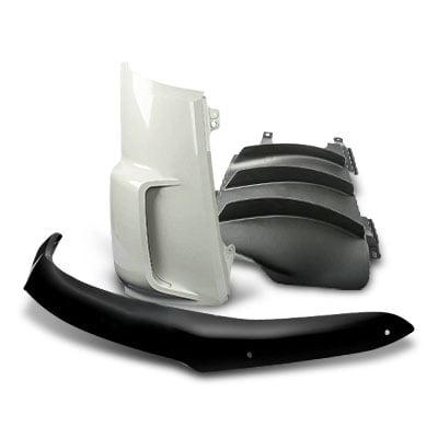 Rubbers and deflectors for Hood