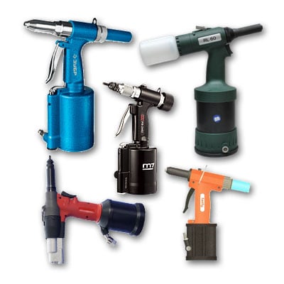 Pneumatic riveting