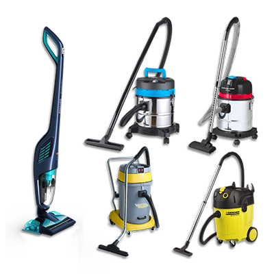 Vacuum cleaners for wet and dry cleaning