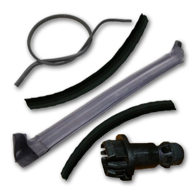 Seals and dampers Bonnet Fiat 500