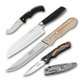 Knives, sharpeners and knife covers  