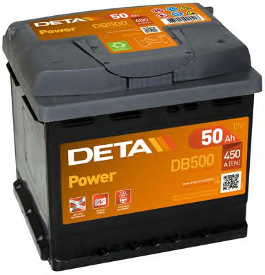 Deta DB500 Battery Deta Power 12V 50AH 450A(EN) R+ DB500