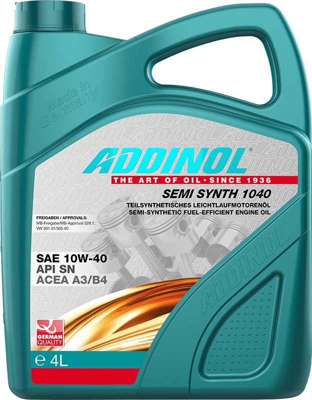 Addinol 4014766249968 Engine oil Addinol Semi Synth 1040 10W-40, 4L 4014766249968