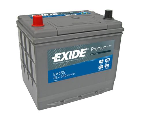 Exide EA655 Battery Exide 12V 65AH 580A(EN) L+ EA655