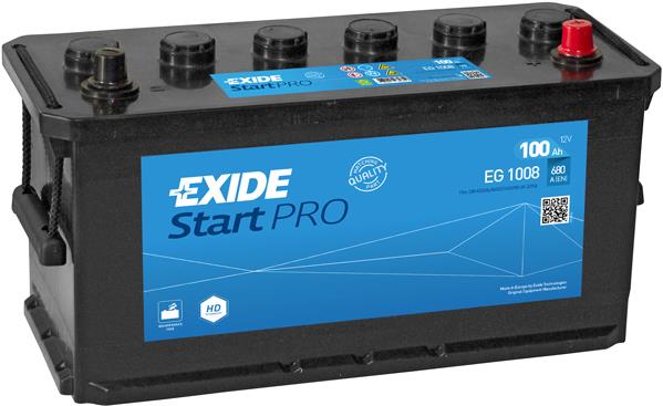 Exide EG1008 Battery Exide 12V 100AH 680A(EN) R+ EG1008