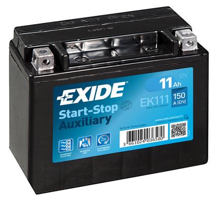 Exide EK111 Battery Exide Start-Stop Auxiliary 12V 11AH 150A(EN) L+ EK111