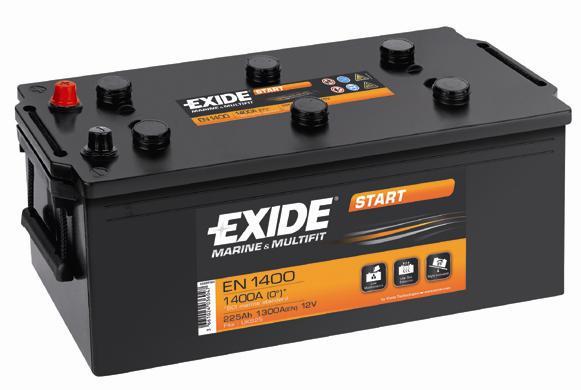 Exide EN1400 Battery Exide 12V 225AH 1300A(EN) L+ EN1400