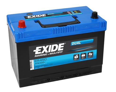 Exide ER450 Battery Exide Dual 12V 95AH 650A(EN) L+ ER450