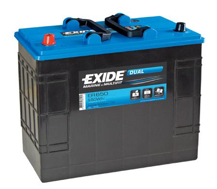 Exide ER650 Battery Exide Dual 12V 142AH 850A(EN) L+ ER650