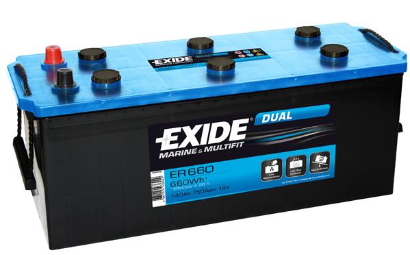 Exide ER660 Battery Exide Dual 12V 140AH 750A(EN) L+ ER660