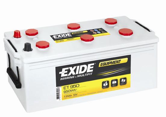 Exide ET950 Battery Exide 12V 135AH 700A(EN) L+ ET950