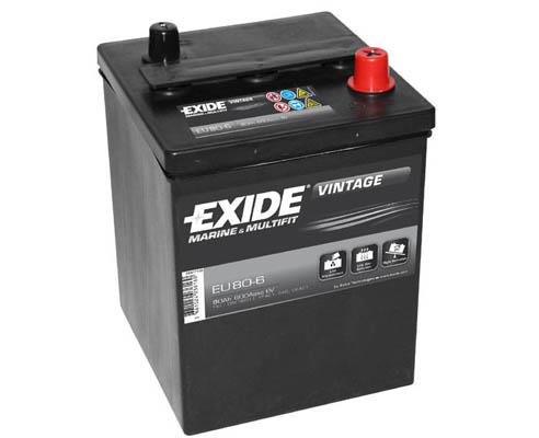 Exide EU80-6 Battery Exide 6V 80AH 600A(EN) R+ EU806