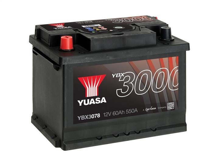 Yuasa YBX3078 Battery Yuasa YBX3000 SMF 12V 60AH 550A(EN) L+ YBX3078