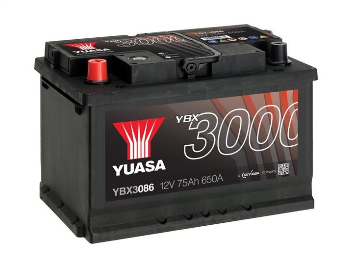 Yuasa YBX3086 Battery Yuasa YBX3000 SMF 12V 75AH 650A(EN) L+ YBX3086