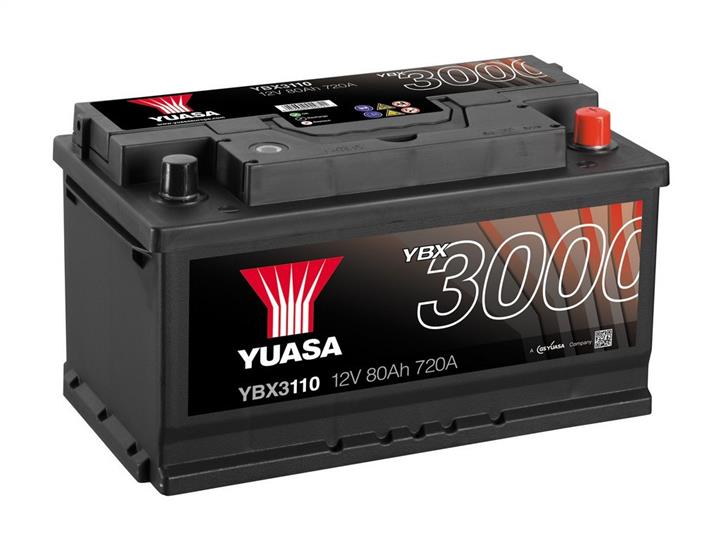 Yuasa YBX3110 Battery Yuasa YBX3000 SMF 12V 80AH 720A(EN) R+ YBX3110