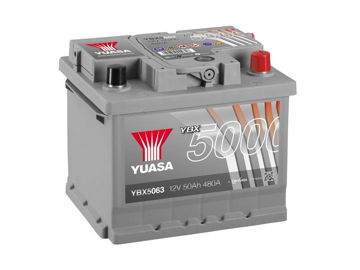 Yuasa YBX5063 Battery Yuasa YBX5000 Silver High Performance SMF 12V 50AH 480A(EN) R+ YBX5063