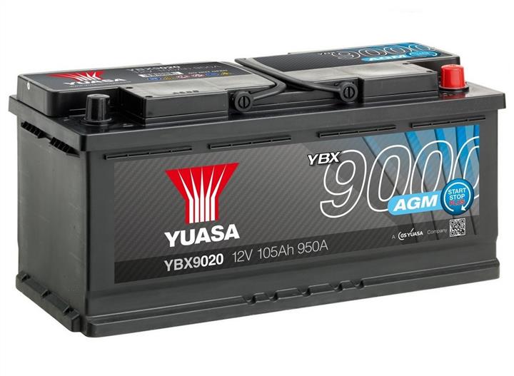 Yuasa YBX9020 Battery Yuasa YBX9000 AGM Start-Stop Plus 12V 105AH 950A(EN) R+ YBX9020