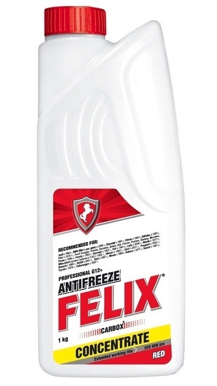 Felix 4606532004279 Antifreeze concentrate G12+ CARBOX, red, 1 l 4606532004279