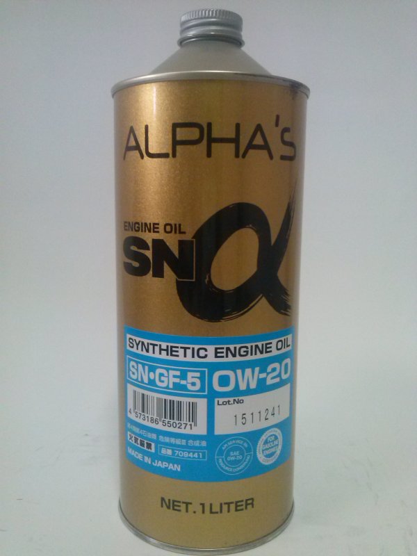 Alphas 709441 Engine oil Alphas SN GF-5 0W-20, 1L 709441