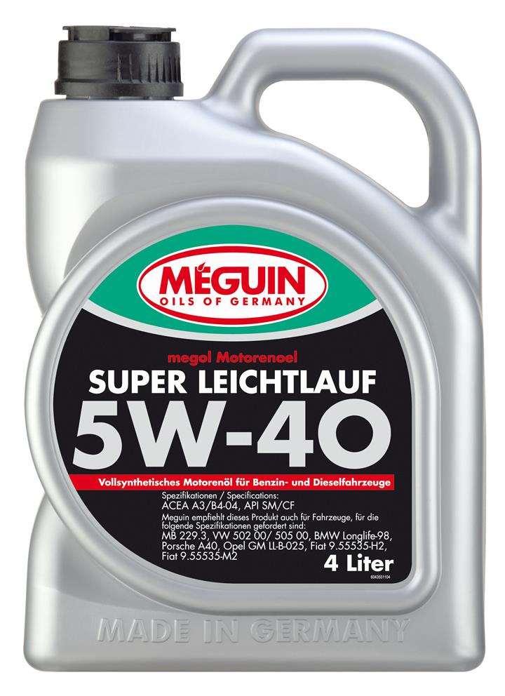 Meguin 4355 Engine oil Meguin Super Leichtlauf 5W-40, 4L 4355