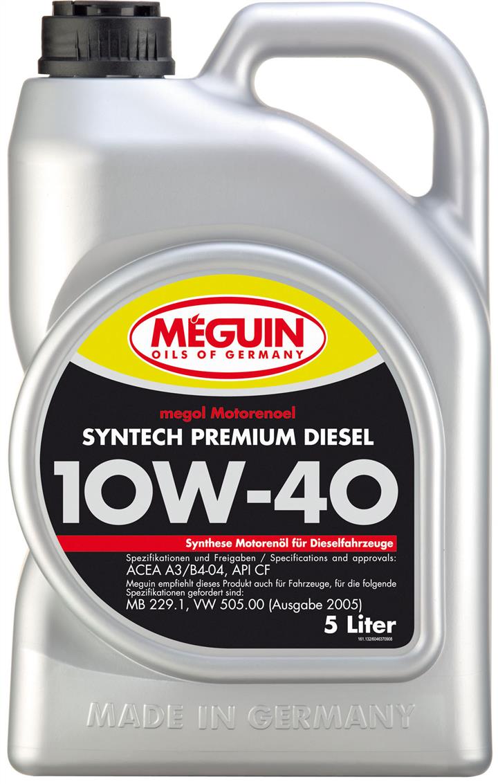 Meguin 4637 Engine oil Meguin Syntech Premium Diesel 10W-40, 5L 4637