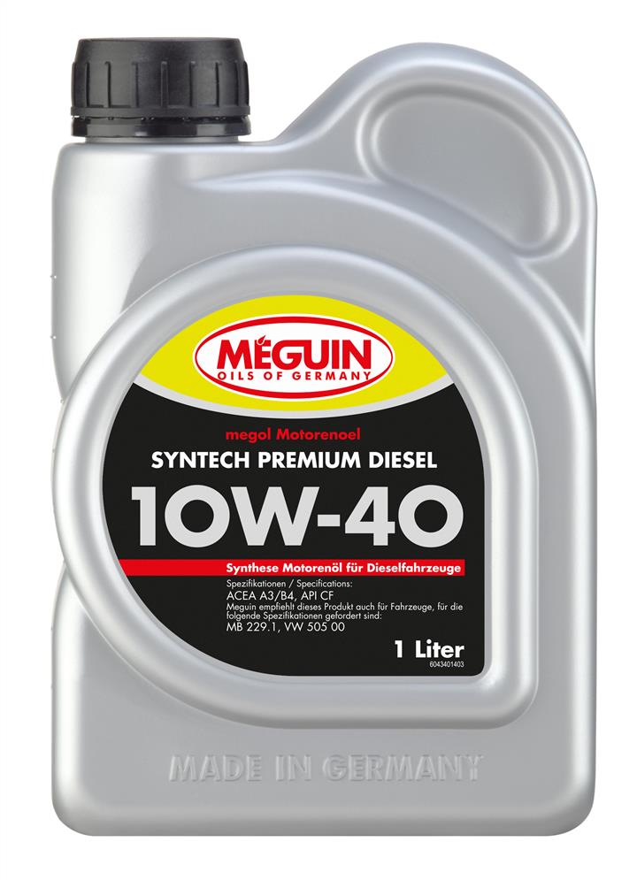Meguin 4340 Engine oil Meguin Syntech Premium Diesel 10W-40, 1L 4340