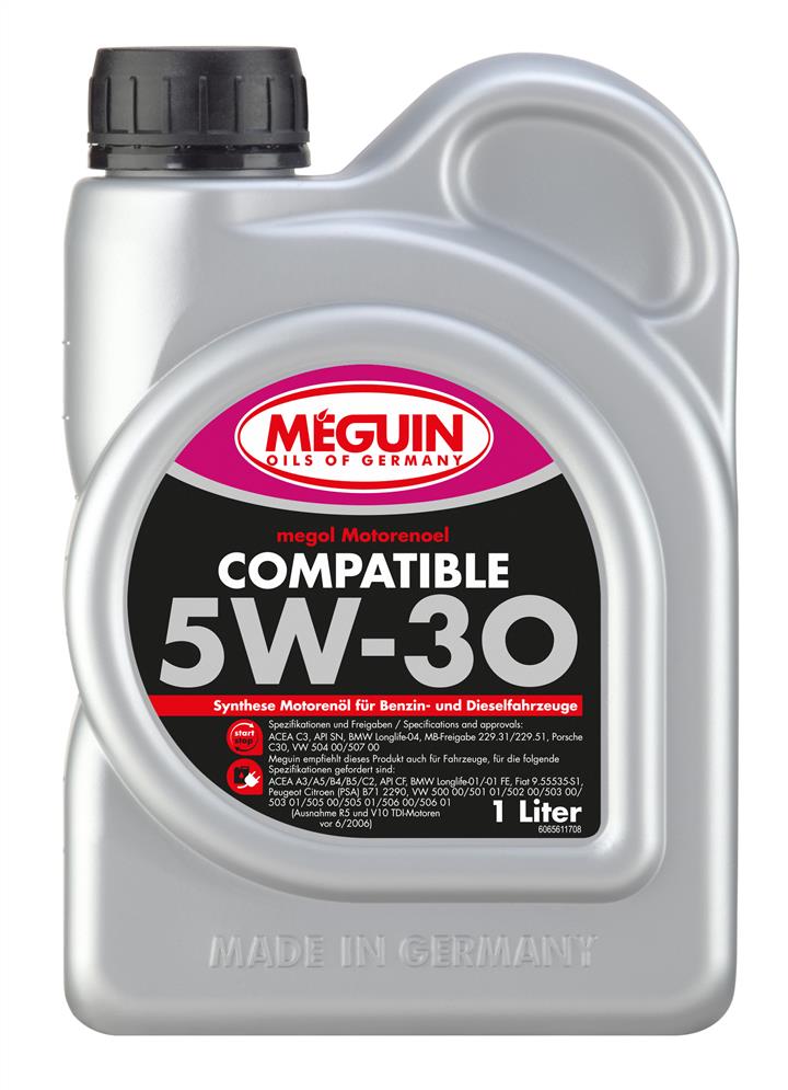 Meguin 6561 Engine oil Meguin Compatible 5W-30, 1L 6561
