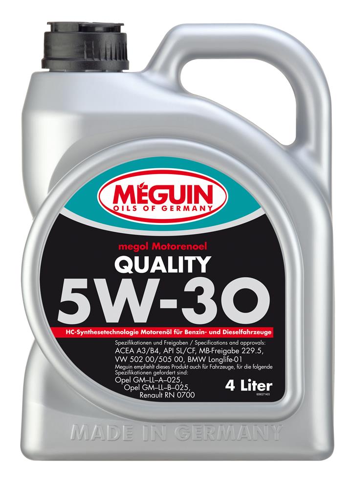 Meguin 9027 Engine oil Meguin Quality 5W-30, 4L 9027