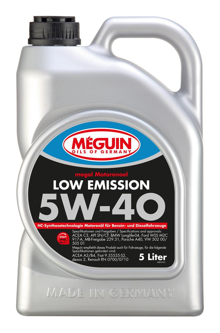 Meguin 6574 Engine oil Meguin Low Emission 5W-40, 5L 6574
