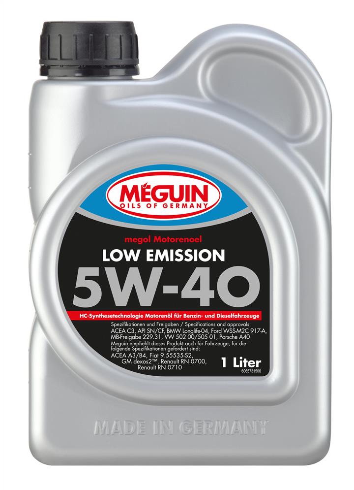 Meguin 6573 Engine oil Meguin Low Emission 5W-40, 1L 6573