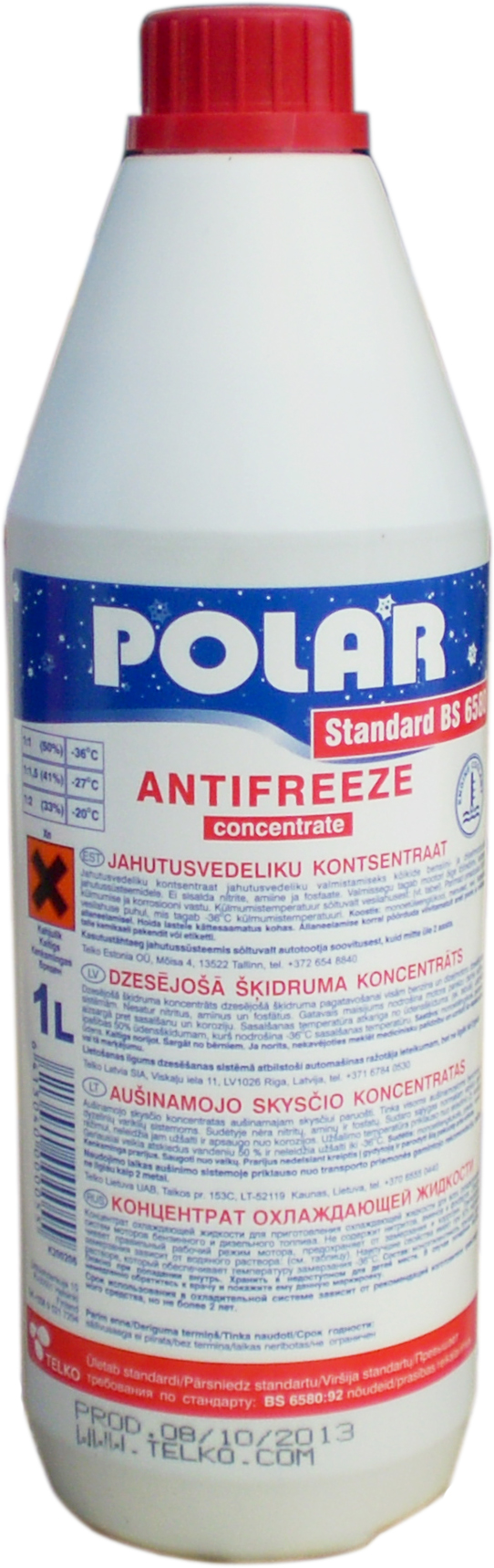 Polar K200206 Antifreeze Polar Standard BS 6580 G11 blue, concentrate -70, 1L K200206