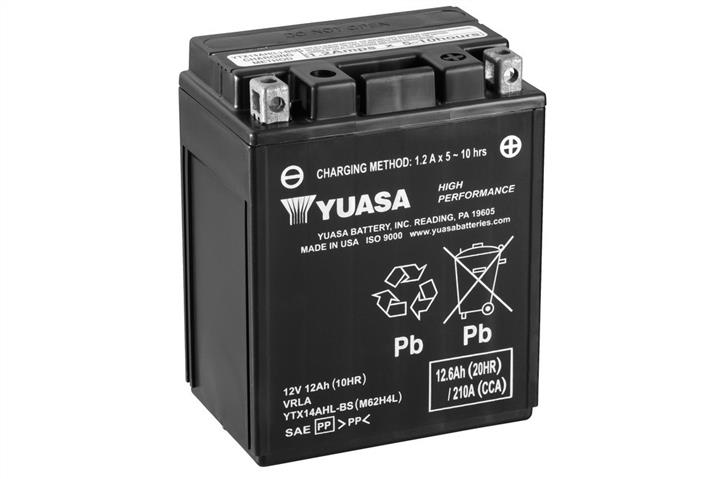 Yuasa YTX14AHLBS Battery Yuasa AGM 12V 12.6Ah 210A  R+ YTX14AHLBS