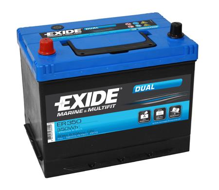 Exide ER350 Battery Exide Dual 12V 80AH 510A(EN) L+ ER350