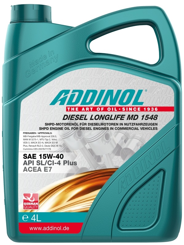 Addinol 4014766250803 Engine oil ADDINOL DIESEL LONGLIFE MD 1548, 4 l 4014766250803