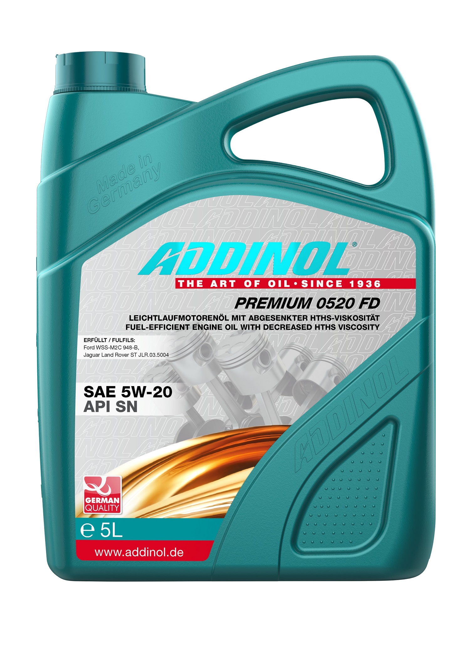Addinol 4014766241276 Engine oil Addinol Premium 0520 FD 5W-20, 5L 4014766241276