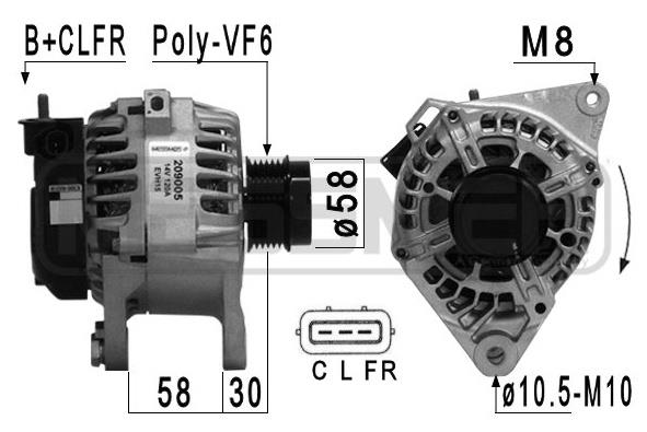 Messmer 209005 Alternator 209005