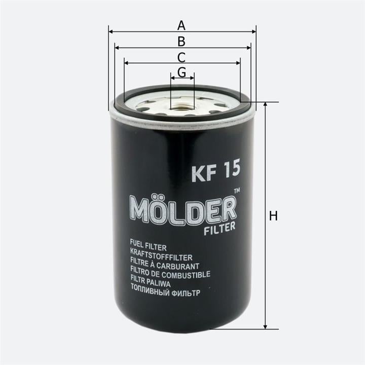 Molder KF15 Fuel filter KF15