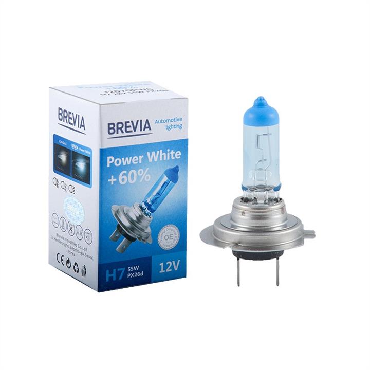 Brevia 12070PWС Halogen lamp Brevia Power White +60% 12V H7 55W +60% 12070PW