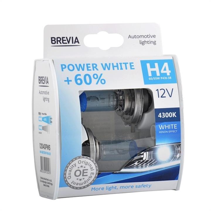 Brevia 12040PWS Halogen lamp Brevia Power White +60% 12V H4 60/55W +60% 12040PWS