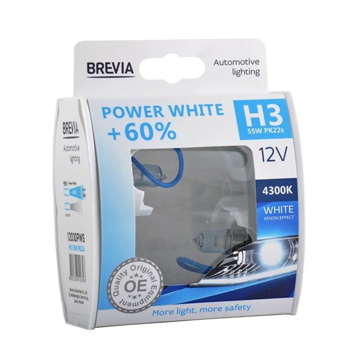 Brevia 12030PWS Halogen lamp Brevia Power White +60% 12V H3 55W +60% 12030PWS