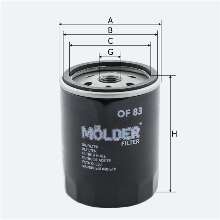 Molder OF83 Oil Filter OF83