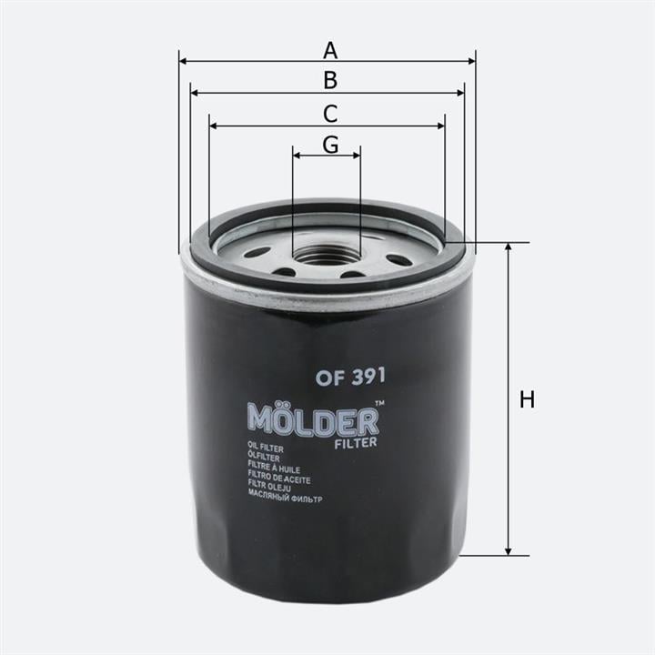Molder OF391 Oil Filter OF391