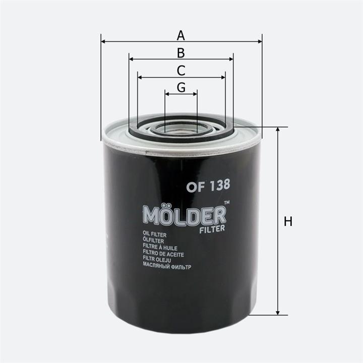Molder OF138 Oil Filter OF138