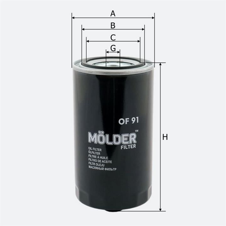 Molder OF91 Oil Filter OF91