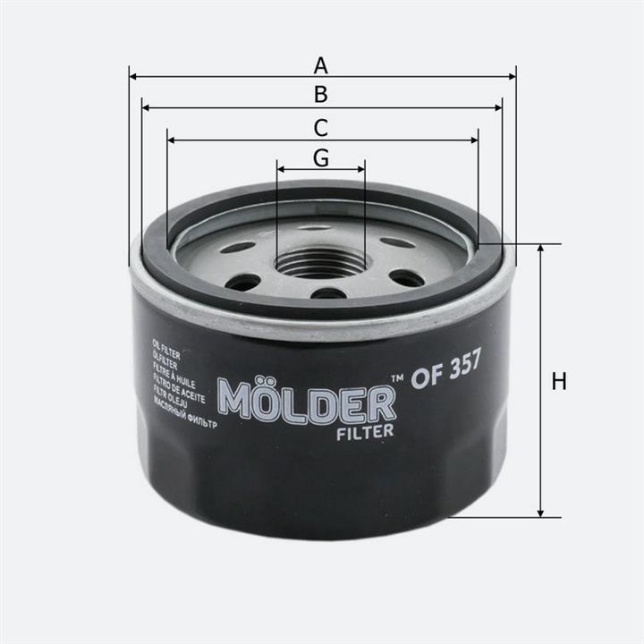 Molder OF357 Oil Filter OF357