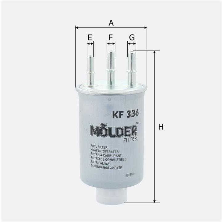 Molder KF336 Fuel filter KF336