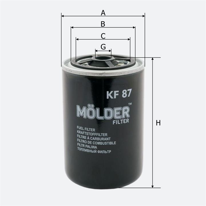 Molder KF87 Fuel filter KF87