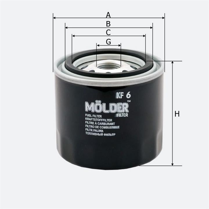 Molder KF6 Fuel filter KF6